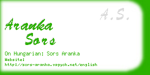 aranka sors business card